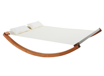 Hamac transat double de jardin blanc cass&eacute; OUESSANT
