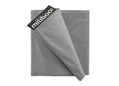 Housse de pouf g&eacute;ant gris clair BIG MILIBAG