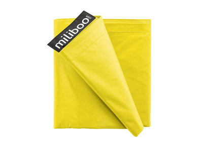 Housse de pouf g&eacute;ant jaune BIG MILIBAG
