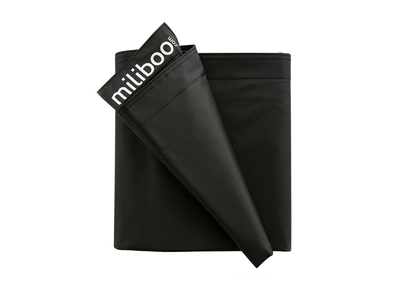 Housse de pouf g&eacute;ant noir BIG MILIBAG