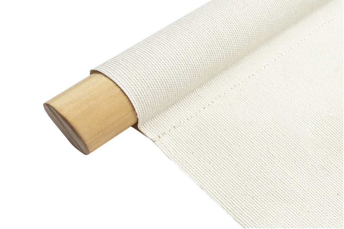 Kakémono tableau en toile suspendue motif abstrait sur fond beige L40 x H60 cm SAFI