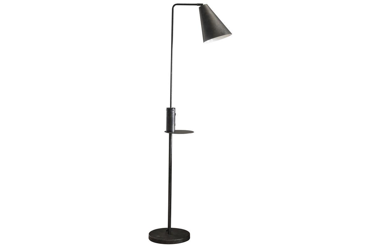 Lampadaire avec chargeur USB en m�tal carbone DARYL