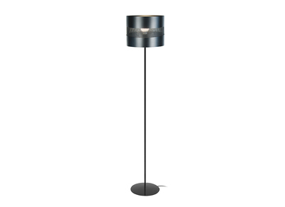 Lampadaire design acier perfor&eacute; noir CLOVER