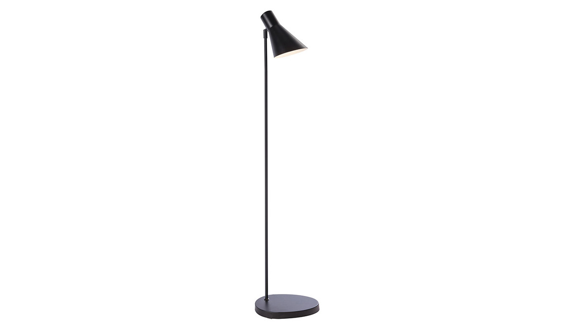 Lampadaire design mtal noir AMPLO