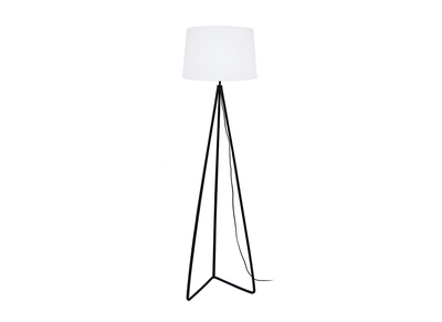 Lampadaire design pied triangle acier blanc LADY