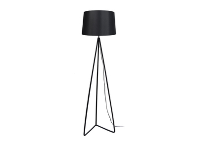 Lampadaire design pied triangle acier noir LADY