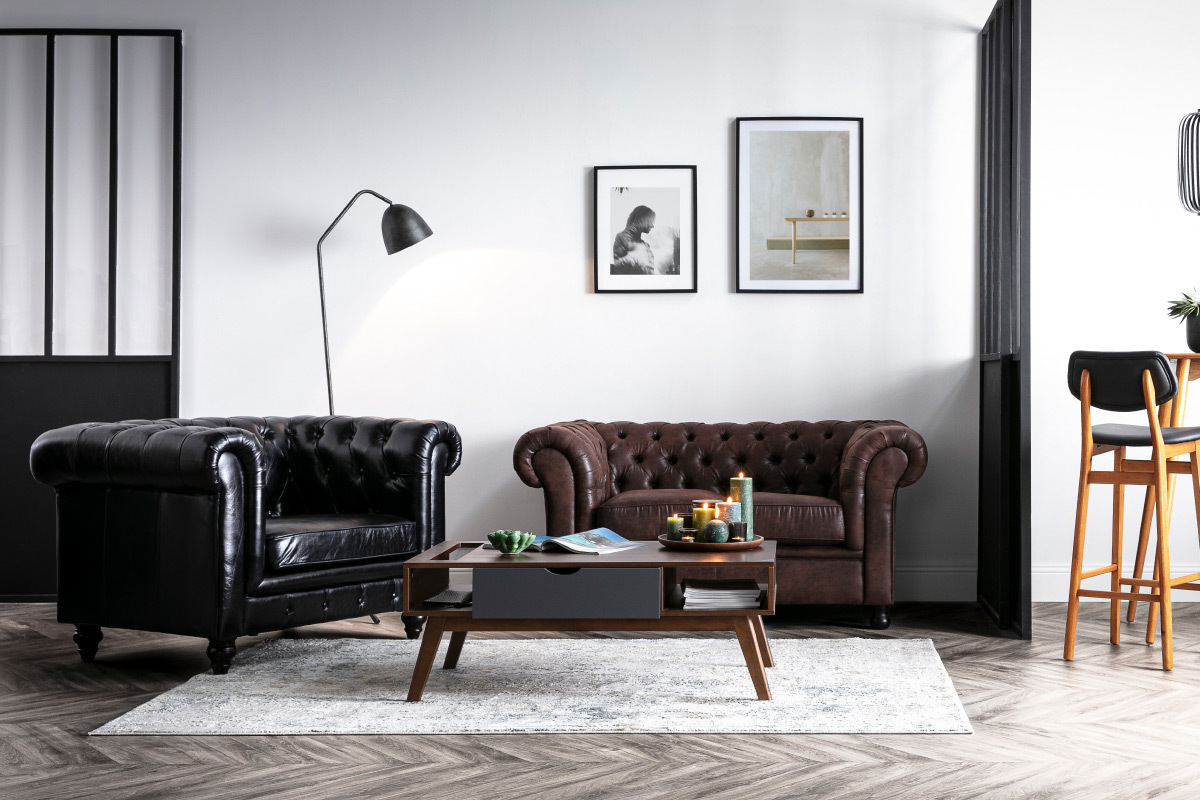 Lampadaire design trpied en mtal anthracite TRYO