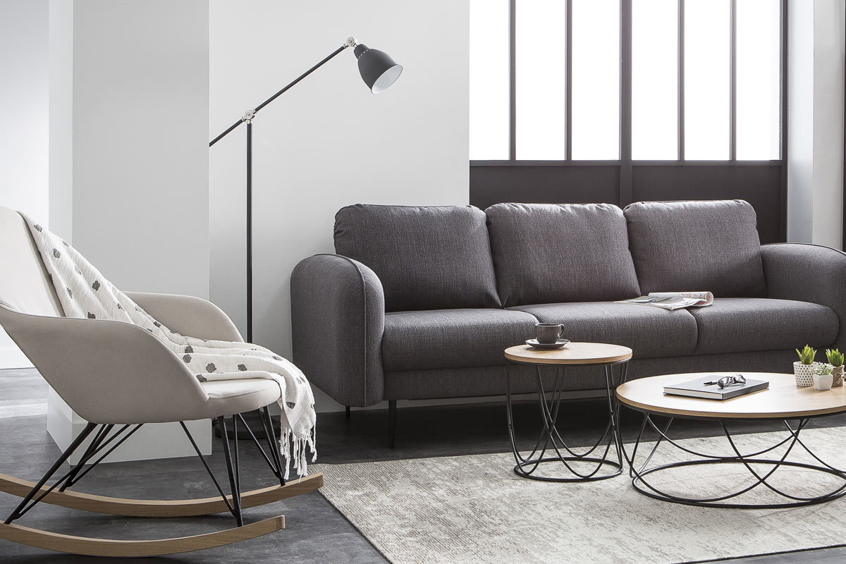 Lampadaire indus m�tal noir PROJECT