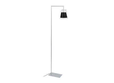 Lampadaire liseuse design verre noir ACROSS