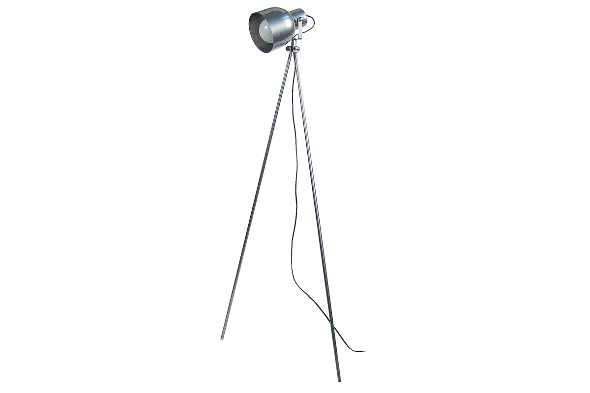 Lampadaire tr�pied acier chrome CITY