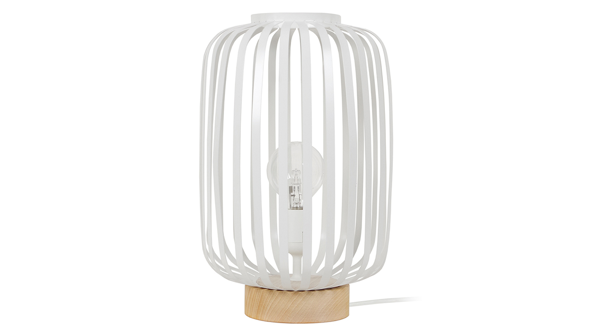 Lampe  poser design acier blanc ALVEOL