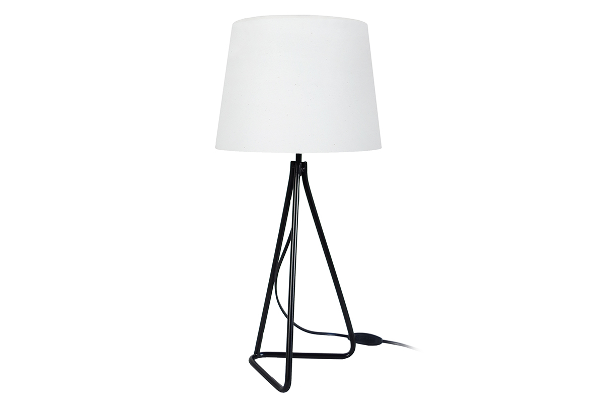 Lampe � poser design acier blanc LADY