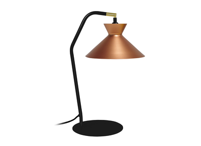 Lampe &agrave; poser design acier cuivr&eacute; LEEDS