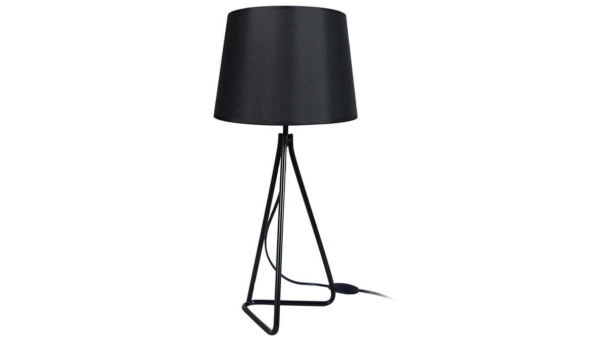 Lampe  poser design acier noir LADY