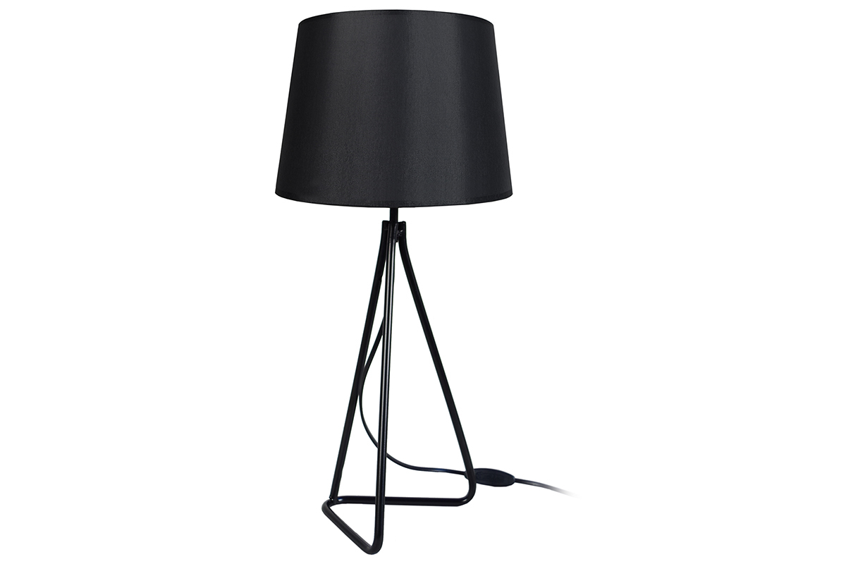 Lampe � poser design acier noir LADY
