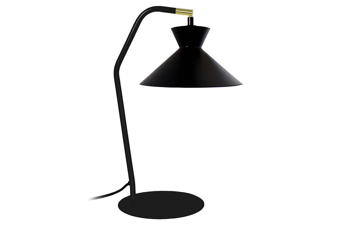 Lampe � poser design acier noir LEEDS