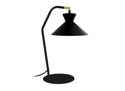 Lampe &agrave; poser design acier noir LEEDS