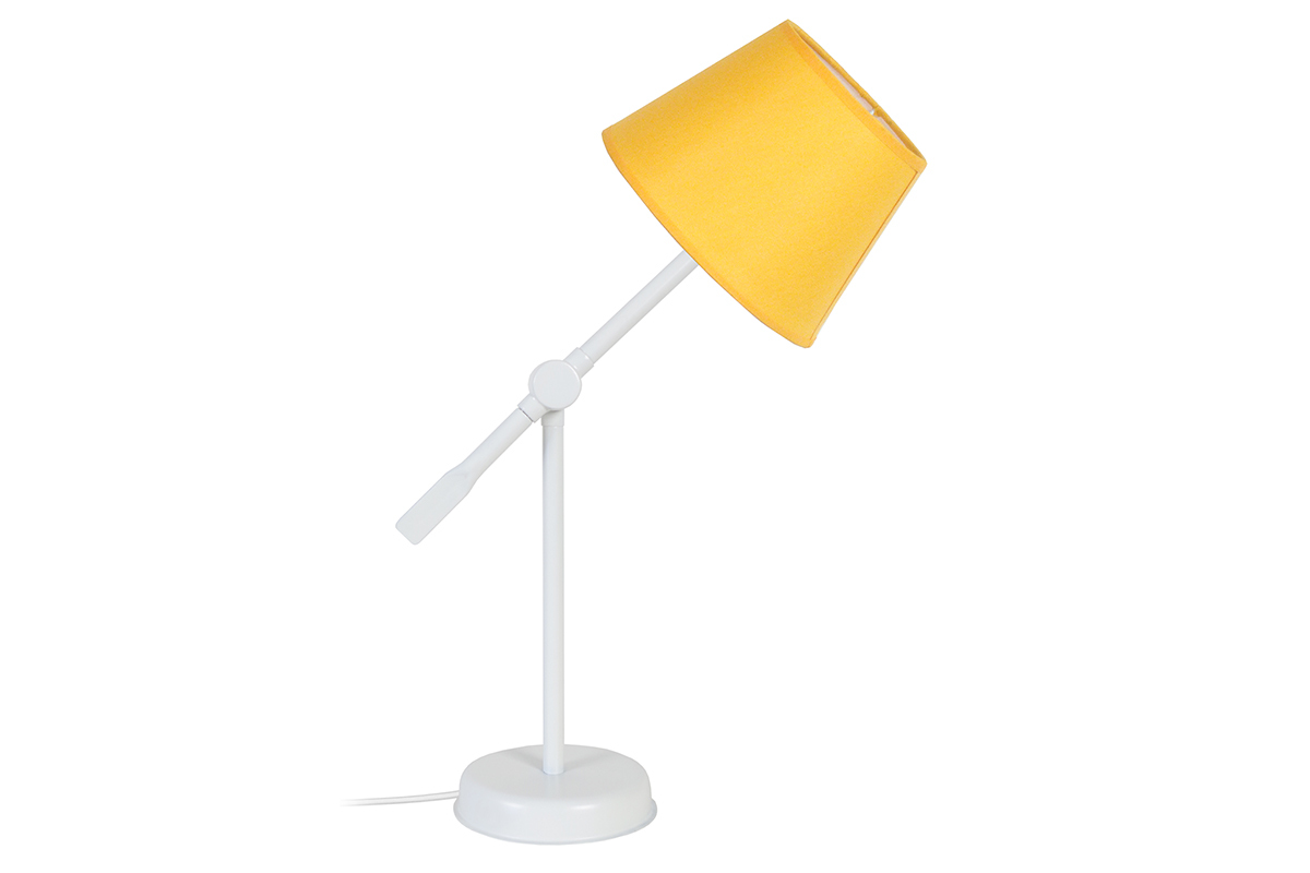 Lampe � poser design articul�e acier jaune LUCIO