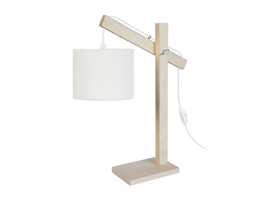 Lampe &agrave; poser design bois &eacute;cru GOTAN