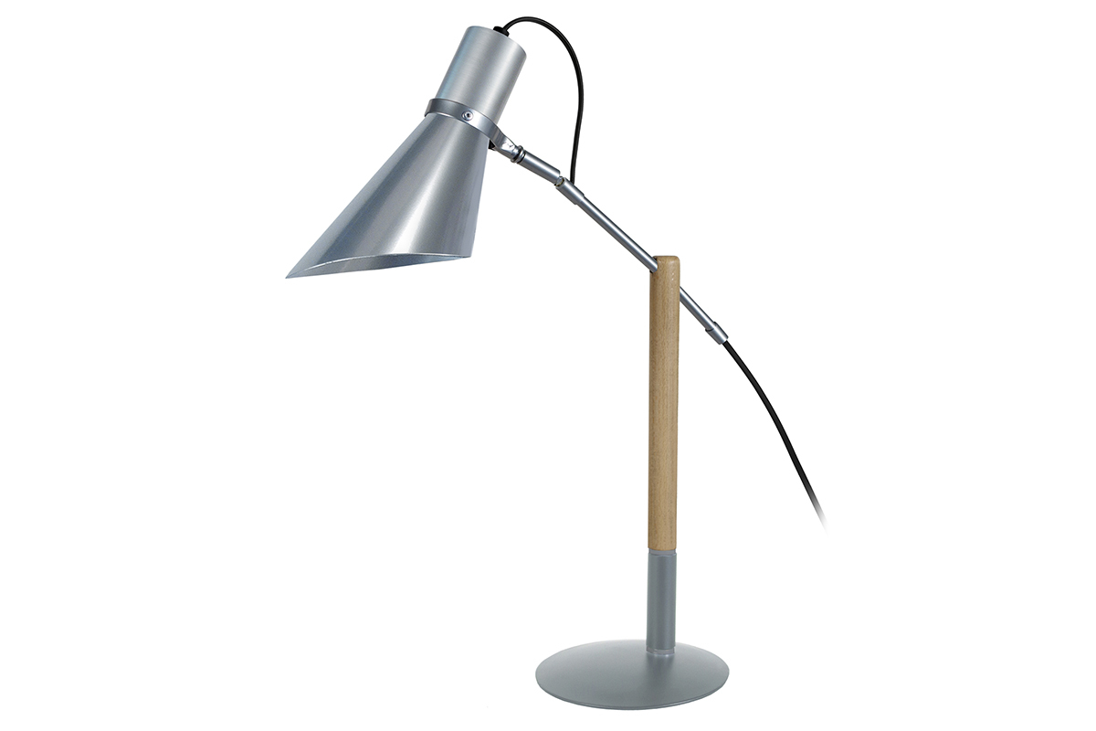 Lampe � poser design bois et acier chrom� SOUND
