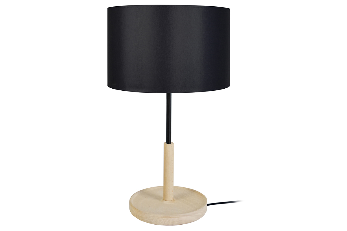 Lampe � poser design bois noir ELIOT