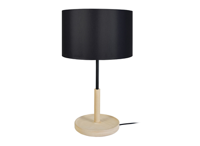 Lampe &agrave; poser design bois noir ELIOT