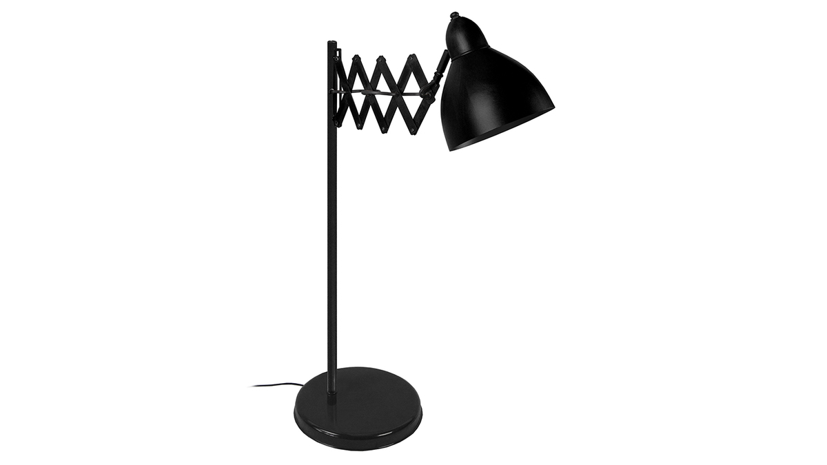 Lampe  poser design extensible acier noir HARMONICA