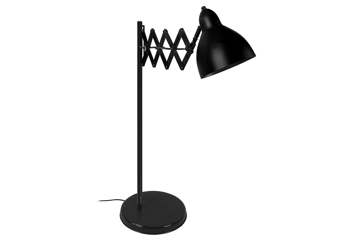 Lampe � poser design extensible acier noir HARMONICA