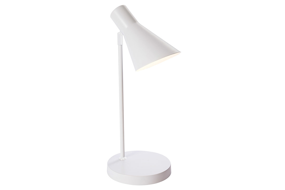 Lampe � poser design m�tal blanc AMPLO