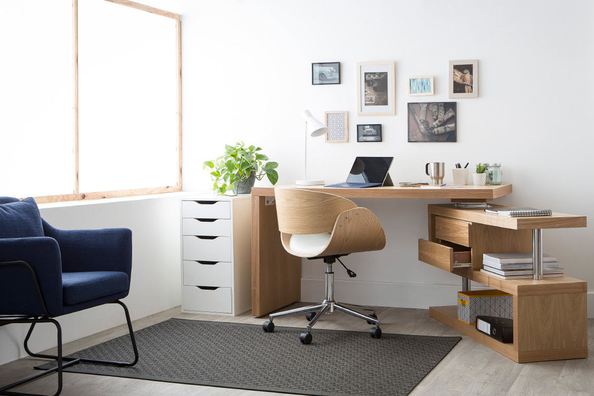 Lampe � poser design m�tal blanc AMPLO