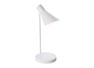 Lampe &agrave; poser design m&eacute;tal blanc AMPLO