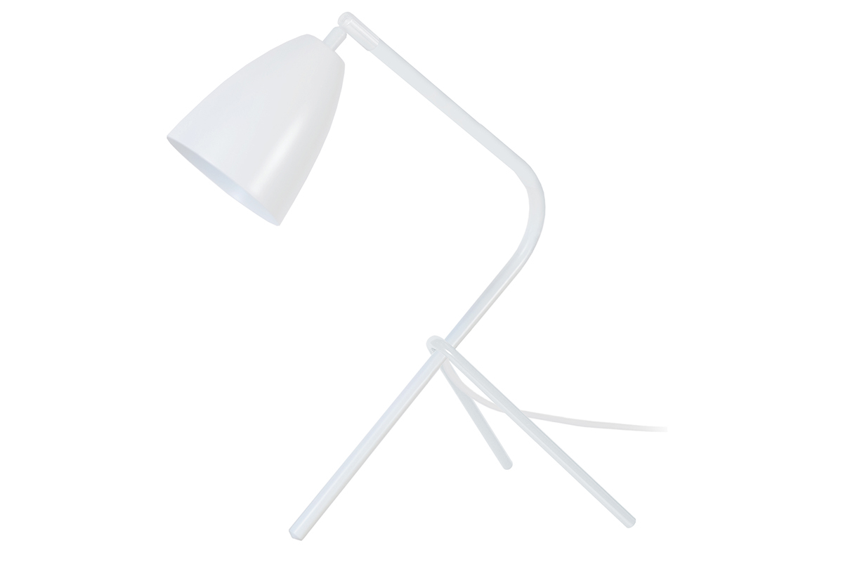 Lampe � poser design m�tal blanc FRIDAY