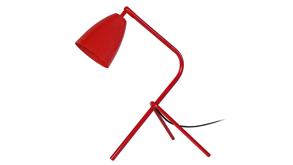 Lampe  poser design mtal rouge  FRIDAY