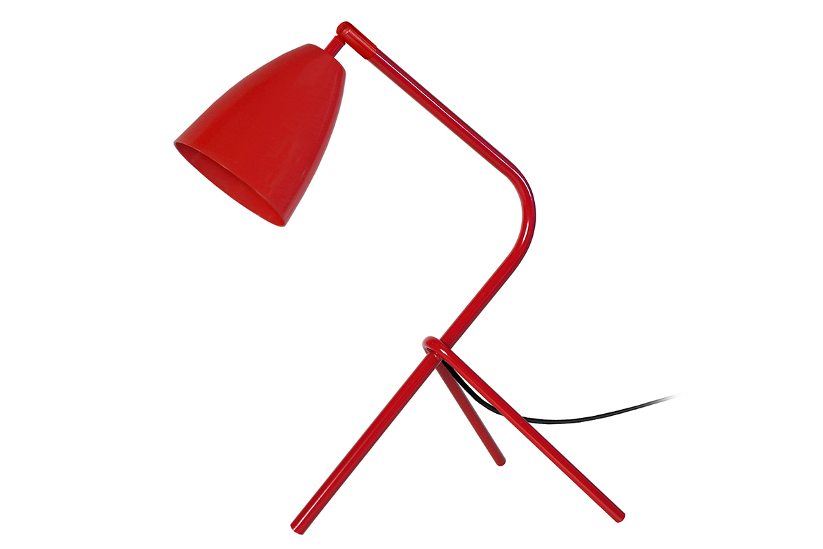 Lampe � poser design m�tal rouge  FRIDAY