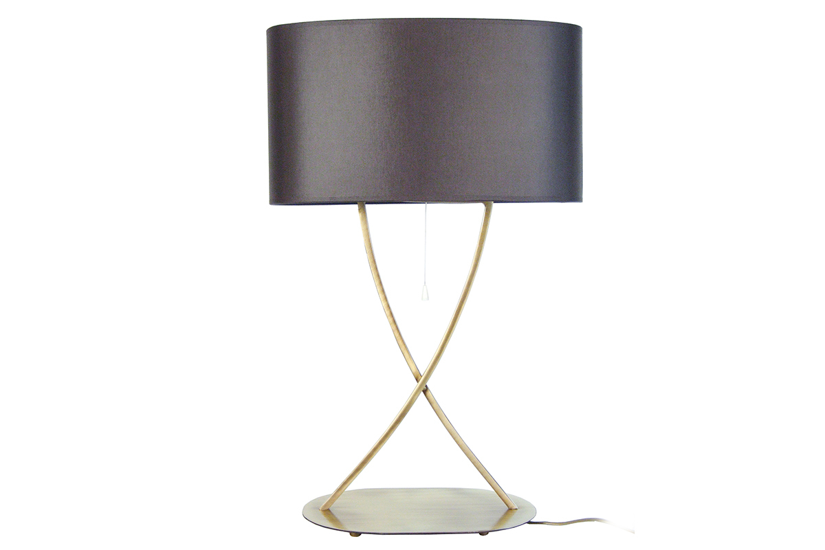 Lampe � poser design pieds crois�s dor�s MADAM