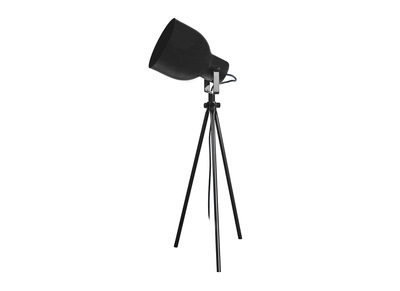 Lampe &agrave; poser design tr&eacute;pied acier noir CITY