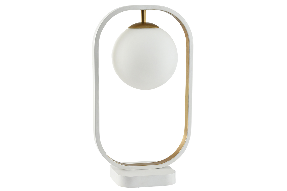 Lampe � poser design verre et m�tal dor� AVOLO