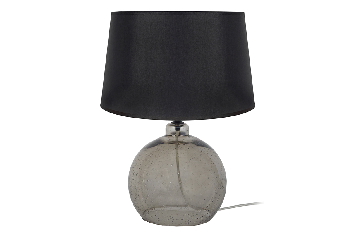 Lampe � poser design verre fum� noir SECRET