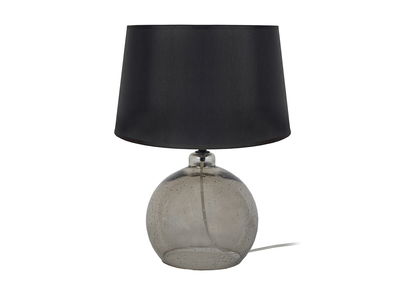 Lampe &agrave; poser design verre fum&eacute; noir SECRET