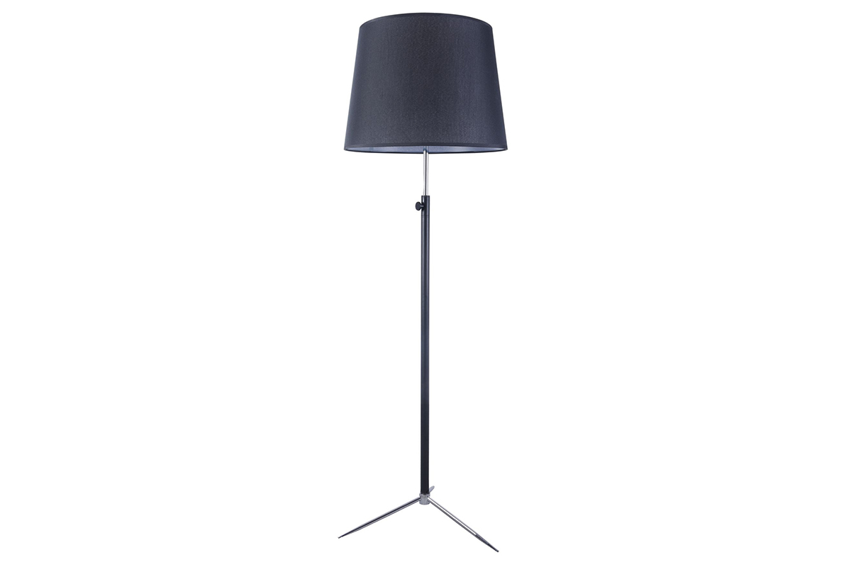 Lampe � poser en m�tal noir et chrome avec hauteur ajustable MONI