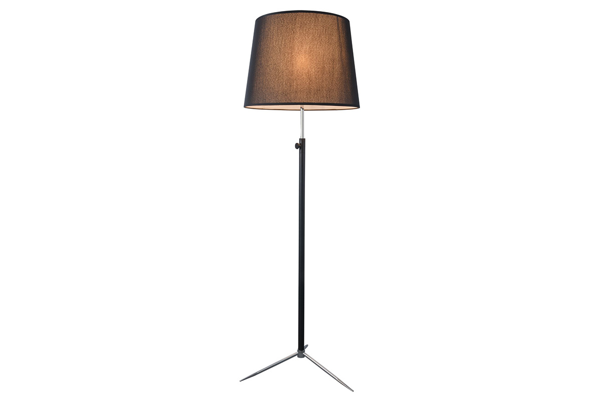 Lampe � poser en m�tal noir et chrome avec hauteur ajustable MONI