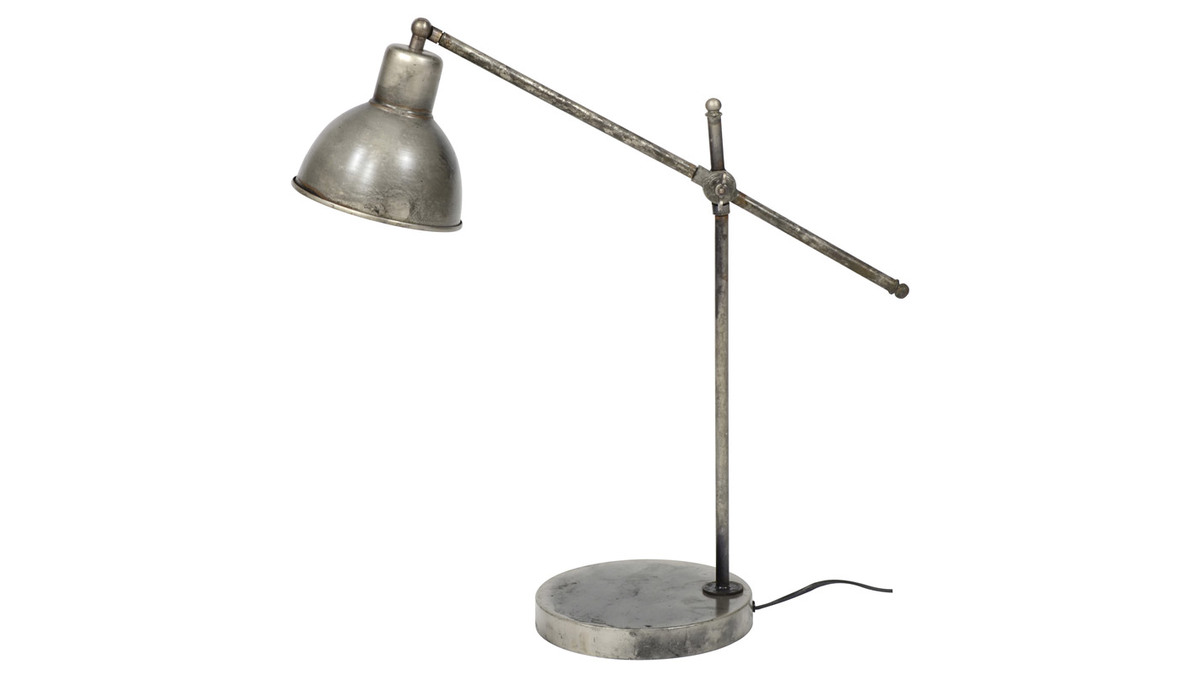 Lampe  poser industrielle en mtal vieilli H67 cm SHELTER