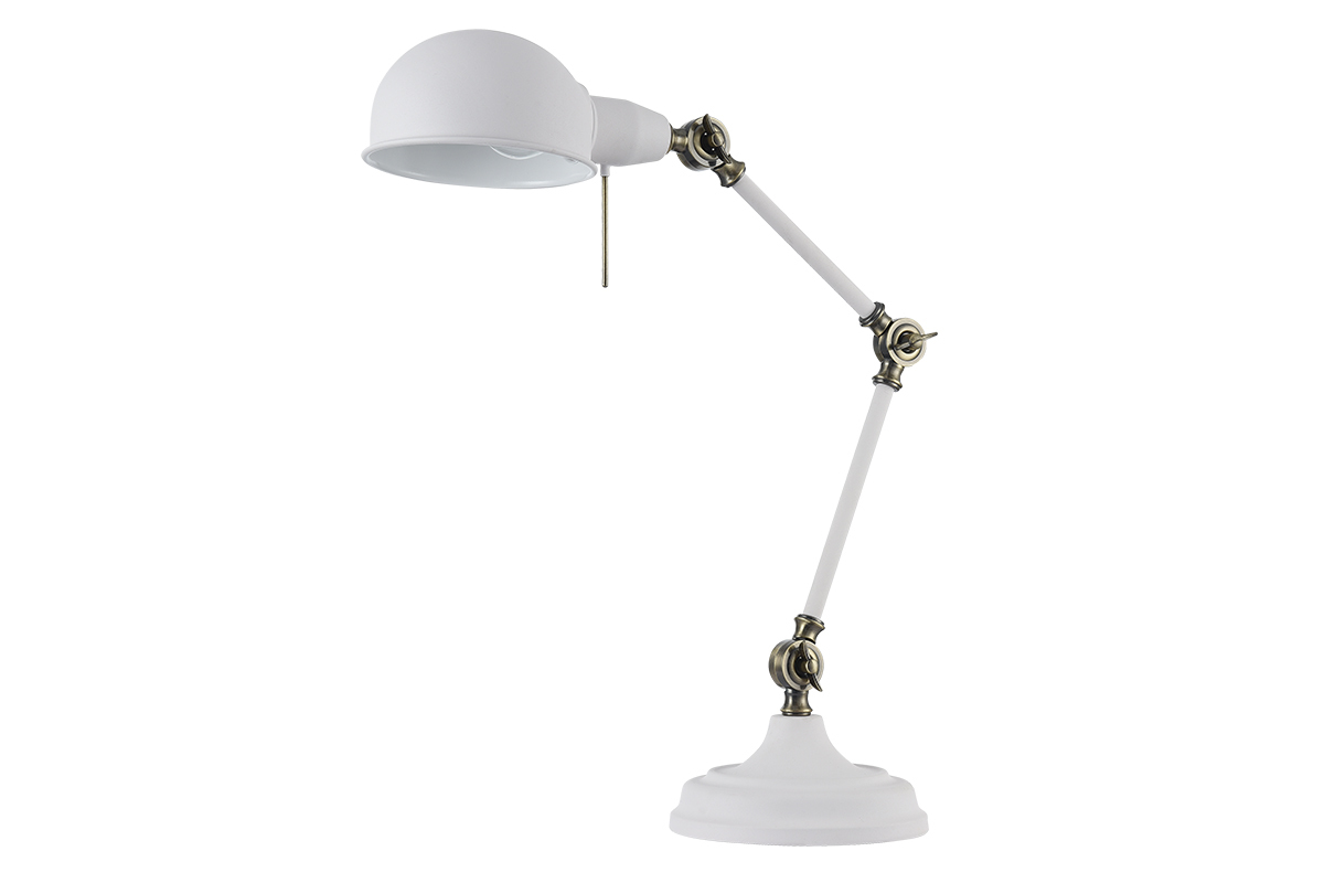 Lampe � poser industrielle m�tal blanc BELFAST