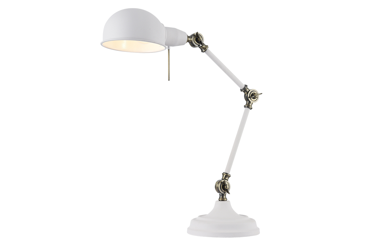 Lampe � poser industrielle m�tal blanc BELFAST