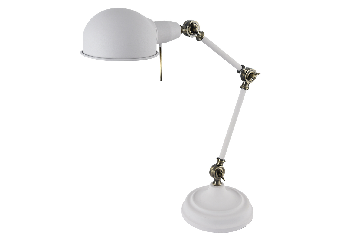 Lampe � poser industrielle m�tal blanc BELFAST