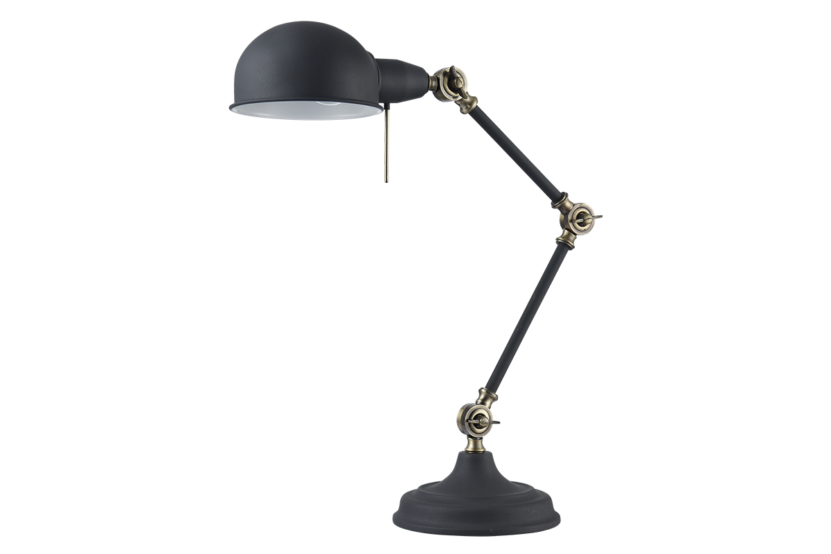 Lampe � poser industrielle m�tal noir BELFAST