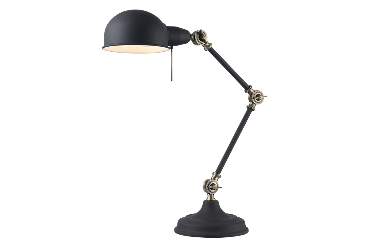 Lampe � poser industrielle m�tal noir BELFAST
