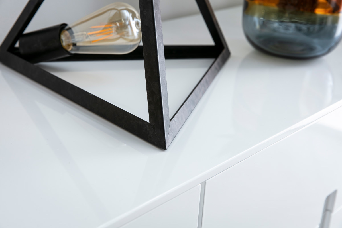 Lampe  poser pyramide argent vieilli LOUVRE