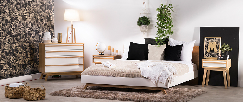 Lit 160x200 design scandinave HELIA