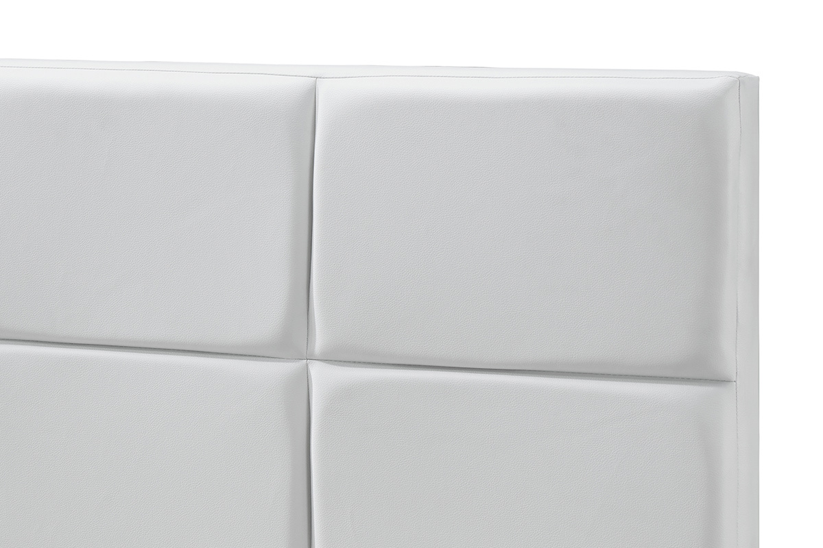 Lit 2 places 160x200 cm blanc SOLAL